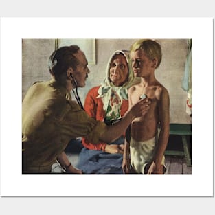 Vintage Science and  Medicine, Doctor with Patient and Mother Posters and Art